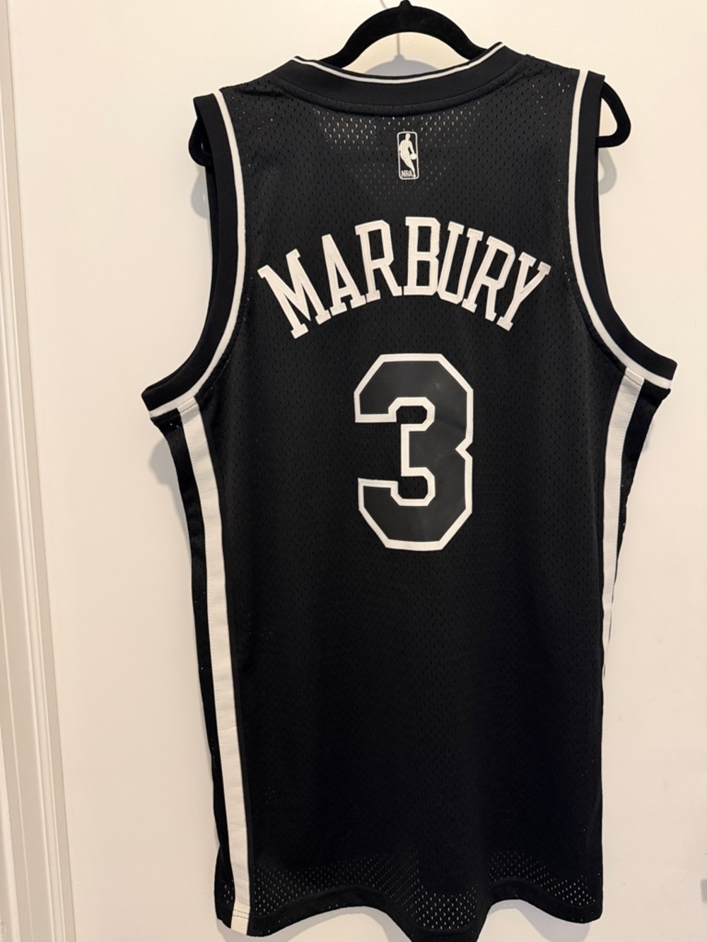 🏀⛹🏾🏀 Stephon Marbury Black and White NY Basketball Jersey -Big&Tall Size L - Picture 7 of 7